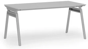 Kancelársky stôl PRIMO SIGMA, 160x80 cm, sivá podnož, sivá