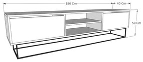 TV stolík/skrinka Esca 180 (čierny mramor) . Vlastná spoľahlivá doprava až k Vám domov. 1102108