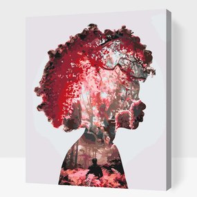 Gario Maľovanie podľa čísel Dievča, les, muž, papradie Rozmery: 80 x 100 cm, Rámovanie: Iba zrolované plátno