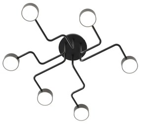 Luster na tyči KURAGE 6xGX53/12W/230V čierna