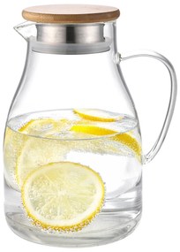 4Home Sklenený džbán s viečkom Bamboo Hot&Cool, 1,7 l