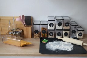 Dóza na potraviny 1l Rotho Loft - MIDDLE Black, čierna