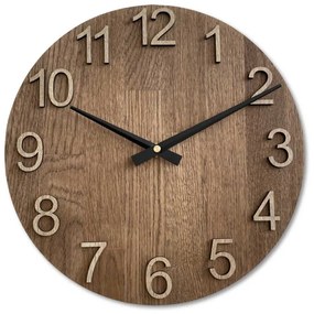 Elegantné drevené hodiny do obývačky I SENTOP MAS017-3072-black-hands
