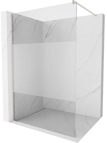 Mexen Kioto, sprchová zástena Walk-In 80 x 200 cm, 8mm číre sklo-námraza, brúsená oceľ profil, 800-080-101-97-35