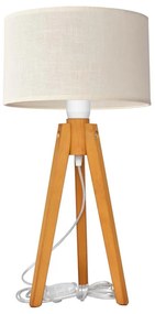 Stolná lampa ALBA 1xE27/15W/230V krémová/dub