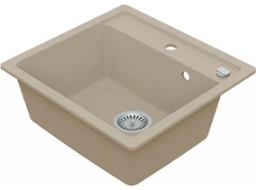 Vima Drezový set Grohe 1/A - Granitový drez 530x500 mm, piesková + Drezová batéria Grohe Bau Loop