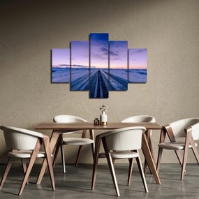 Obraz cesty v zime (150x105 cm)