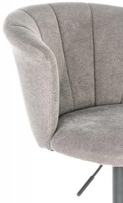 Barová stolička SYDNEY - látka, oceľ, čierna / šedá