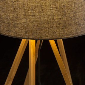 RENDL R13338 EL PASO stolná lampa, dekoratívne sivá bambus