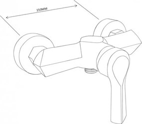 Mexen Sven sprchový set s dažďovou sprchou a sprchovou batériou Sabre, chrómová, 72140262-00