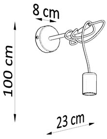 Sollux Lighting Nástenné svietidlo EDISON čierne