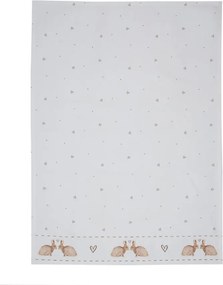 Bavlnená utierka s motívom zajačikov Bunnies in Love - 50*70 cm
