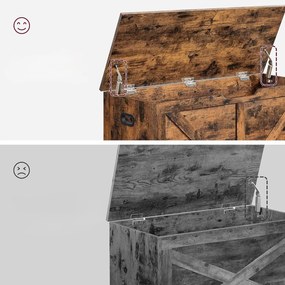 Úložný box s vekom TAYLOR 100x40 cm, rustikálne hnedý