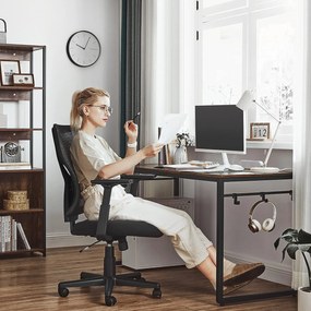 Ergonomická kancelárska stolička, otočná stolička, čierna