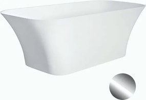 Besco Voľne stojaca vaňa z liateho mramoru Assos S-Line 160x70 BESCO-Typ výpuste: Click-Clack s horným čistením, chróm, BESCO-Rozmery: 160x70, BESCO-…