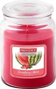 Sviečka v skle s viečkom, jahoda a melón