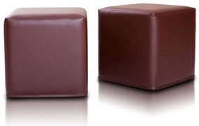 INTERMEDIC SK - Taburetka BLOCK 40x40 cm z ekokože | multifunkčný vak, podnožka, kocka Farba: E01 - Biela (ekokoža)