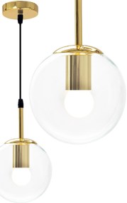Toolight - sklenené stropné svietidlo E27 60W APP686-1CP, zlatá, OSW-00097