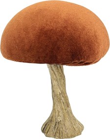 Dekorácia Velvet Mushroom 10 cm orange