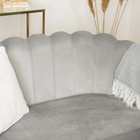 Vintino zamatová sedačka ZORAYA sivá