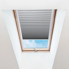 FOA Plisé roleta na strešné okná, Priesvitná, Oceľovo šedá, P 009 , 100 x 50 cm