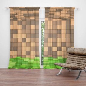Sablio Záves Blocks 3D: 2ks 140x250cm