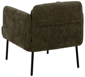 Zelené ženilkové kreslo Bind – Ixia