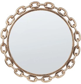 Okrúhle nástenné zrkadlo ø 46 cm zlaté YEBRA Beliani