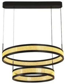 LED Stmievateľný luster na lanku LED/70W/230V čierna + diaľkové ovládanie