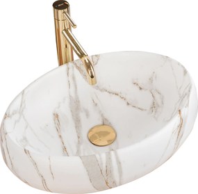 Rea Linda Lava umývadlo, 49 x 34 cm, imitácia kameňa-lava matná, REA-U8568