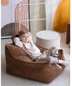 Krémový menčestrový detský puf – Wigiwama