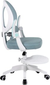 Detská otočná stolička Neoseat JUNI 009 s podnožou — látka, modrá