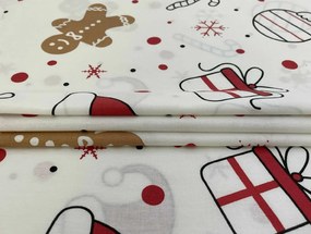 Bavlnené obliečky GINGER JOY biele Rozmer obliečky: 70 x 90 cm | 140 x 200 cm