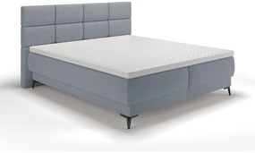 Manželská kontinentálna posteľ 140 cm Riviera 140 (s roštom a matracom) (s úl. priestorom) (grafit + čierna). Vlastná spoľahlivá doprava až k Vám domov. 1099648