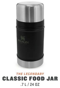 Čierna termoska na jedlo z nehrdzavejúcej ocele 700 ml Legendary Classic Black – Stanley