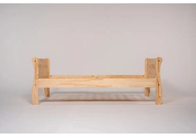 Detská posteľ z borovicového dreva s roštom 90x200 cm v prírodnej farbe Roma – Adeko