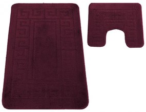 Sada kúpeľňových koberčekov Montana Ethnic Aubergine