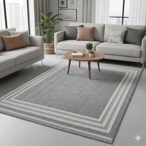 DC Koberec Milano 090 sivá krémová Rozmer: 80×200 cm