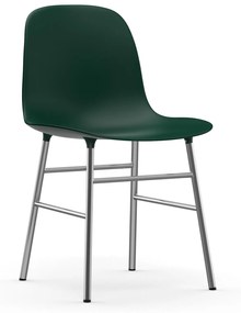 Stolička Form Chair – zelená/chrómová
