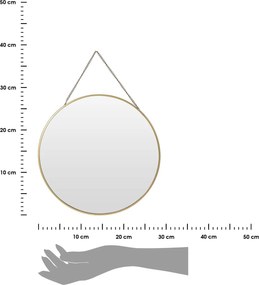 Závesné zrkadlo Glamour, zlaté