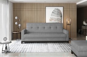 Svetlosivá zamatová rozkladacia/s úložným priestorom pohovka 216 cm Selene – ELTAP