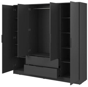 Šatní skříň Kelly 4D 206 cm grafit