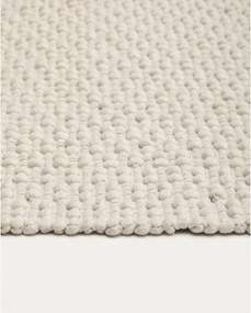 Krémový ručne tkaný koberec s prímesou bavlny 160x230 cm Mascarell – Kave Home