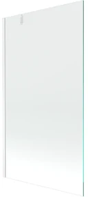 Mexen Next, vaňová zástena 1-krídlová 90 x 150 cm, fixné krídlo, 6 mm číre sklo, biely profil, 895-090-000-00-00-20