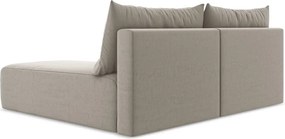 Taupe zamatová rozkladacia/s úložným priestorom rohová pohovka (pravý roh/s leňoškou) Kalena – Makamii