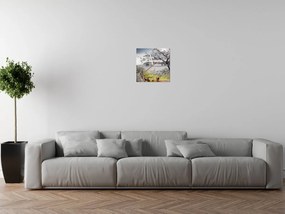 Gario Obraz s hodinami Kvitnúca višňa Rozmery: 40 x 40 cm