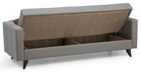 Trojmiestná rozkladacia pohovka KORFU svetlosivá