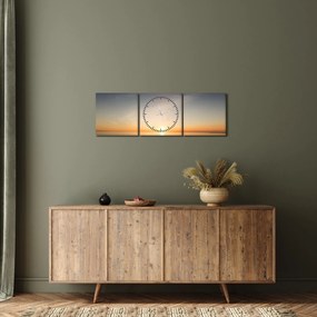 Obraz - kajak na mori (s hodinami) (90x30 cm)
