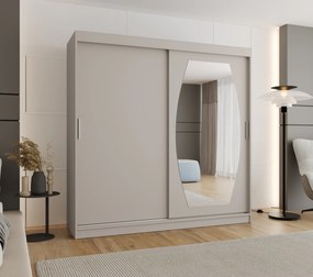 Šatníková skriňa 200 cm Rosaria (kašmír). Akcia -17%. Vlastná spoľahlivá doprava až k Vám domov. 1126307