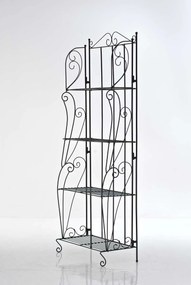 Kovová polica regál Leah - Čierna